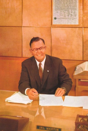 Erl C. Martin at his new desk in 1943.